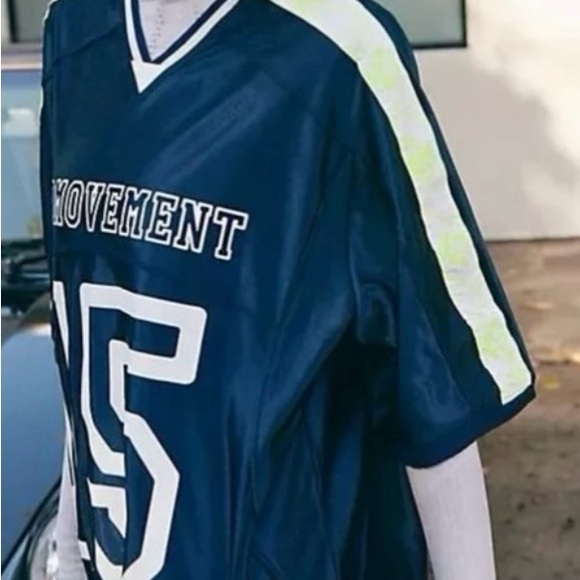 NWOT- FP Movement Navy Blue Jersey Top - Picture 2 of 8